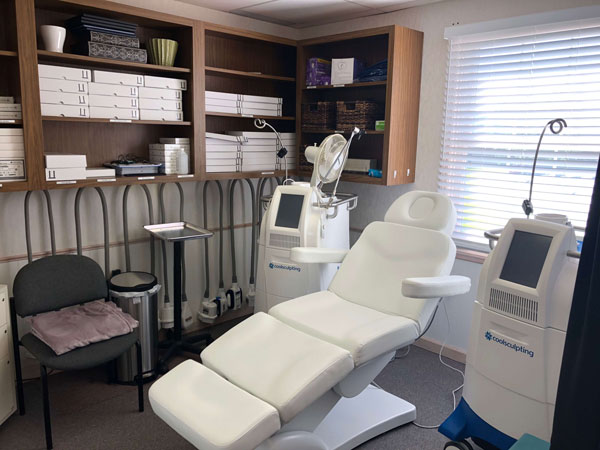 CoolSculpting room at Greer Plastic Surgery