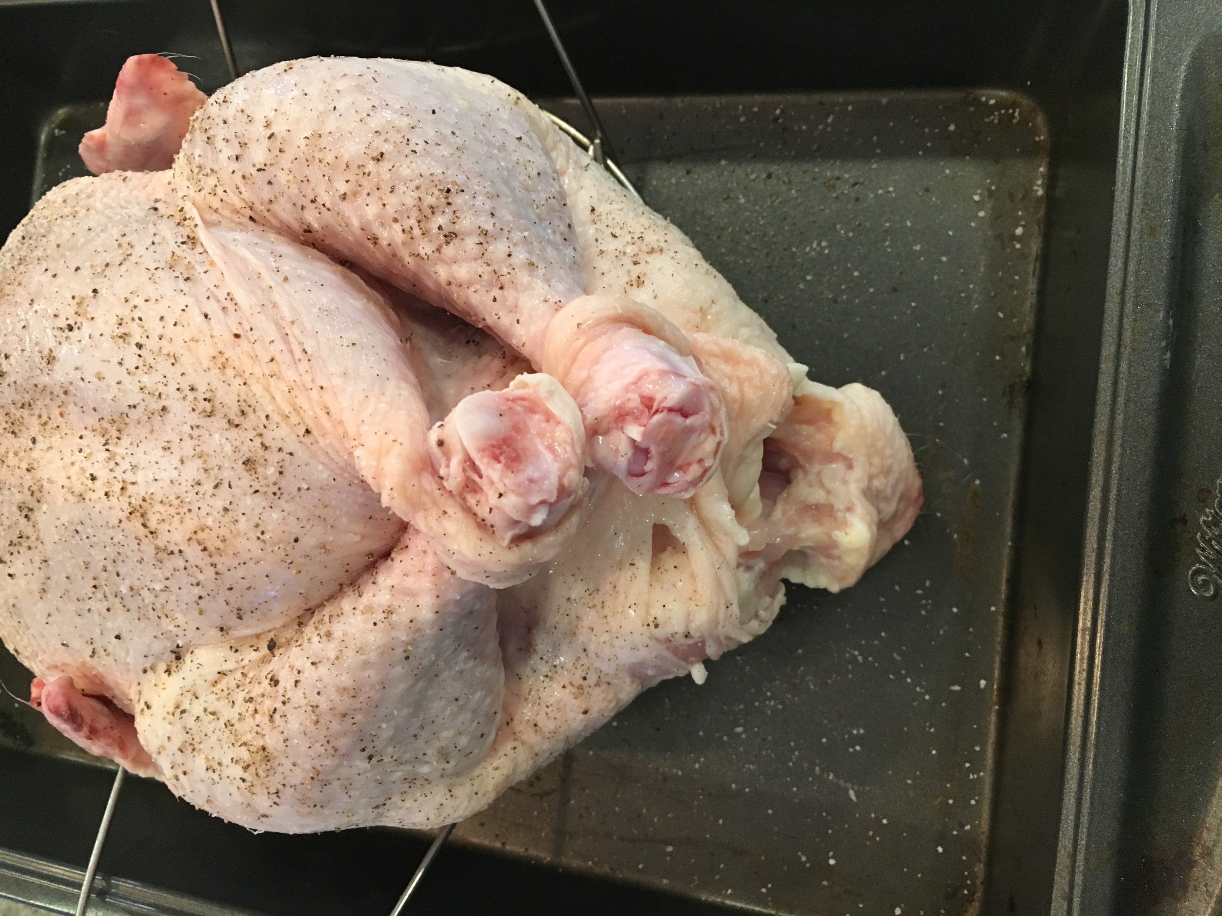 making oven-roasted chicken
